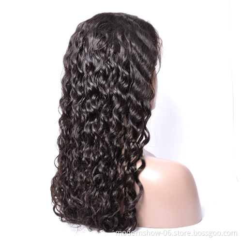 Wholesale price 360 lace front wig water wave wet and wavy lace wig 100%  unprocessed human hair wigs for black woman
